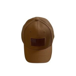 H3 Headwear Mens Brown American Flag Snap Back Hat